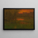 Maisemamaalaus auringonlaskussa - George Inness — kehystetty taideteos seinällä