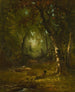 Maisema metsästäjän kanssa - George Inness — näkymä teoksesta