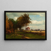 Maisemamaalaus karjalla - George Inness — kehystetty taideteos seinällä