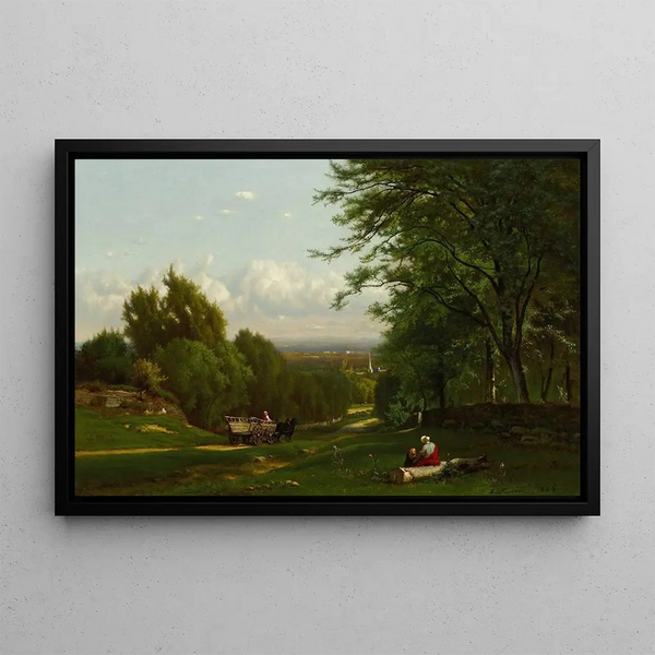Leedsin lähellä, New York - George Inness — kehystetty taideteos seinällä