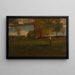 Lähellä kylää lokakuussa - George Inness — kehystetty taideteos seinällä