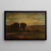 Paikallisuus ja runsaus - George Inness — kehystetty taideteos seinällä