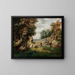 Le rocher de Dell près du village - George Inness — kehystetty taideteos seinällä