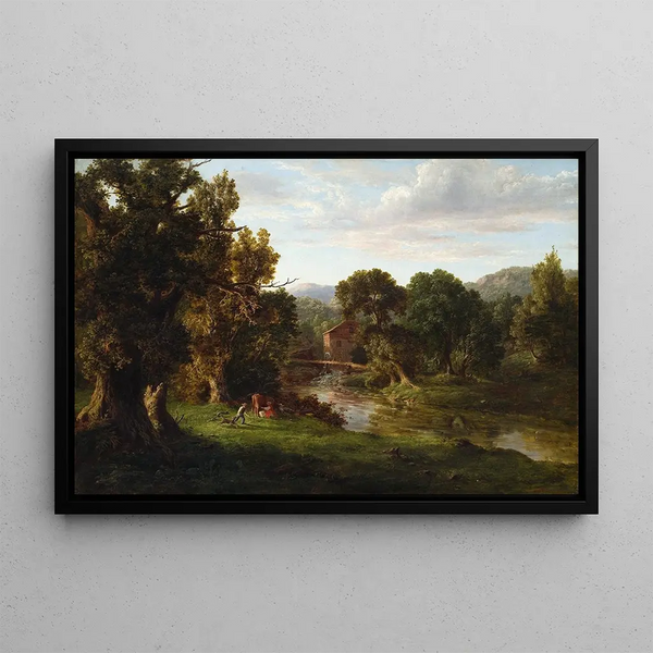 Vanha mylly - George Inness — kehystetty taideteos seinällä