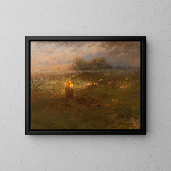 Après-midi doré - George Inness Jr — kehystetty taideteos seinällä
