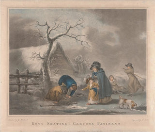 Poikia luistelussa - George Morland — näkymä teoksesta
