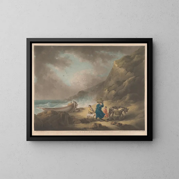 Kalastajat - George Morland — kehystetty taideteos seinällä