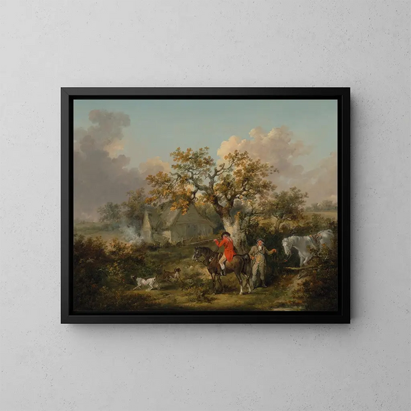 Tir au faisan - George Morland — kehystetty taideteos seinällä