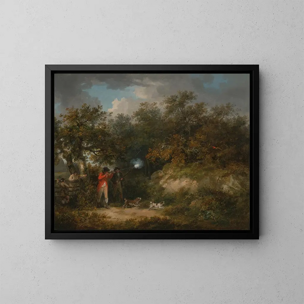 Tir au faisan - George Morland — kehystetty taideteos seinällä