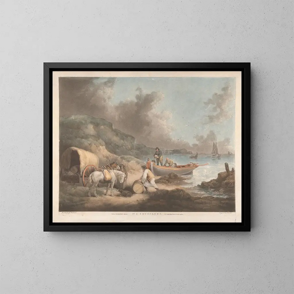Konttorinvartijat - George Morland — kehystetty taideteos seinällä