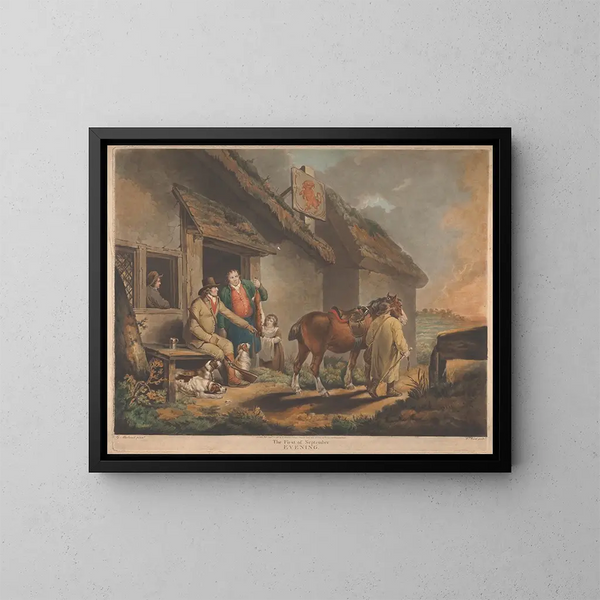 Ensimmäinen syyskuun ilta - George Morland — kehystetty taideteos seinällä