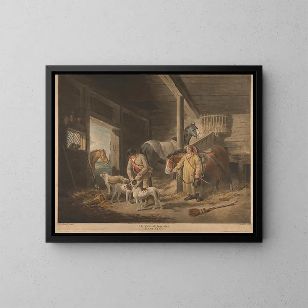 Ensimmäinen syyskuun aamu - George Morland — kehystetty taideteos seinällä