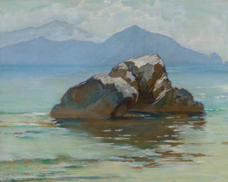 La péninsule de Sorrente depuis Capri - George Randolph Barse — näkymä teoksesta