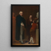 John Flaxman muovaamassa William Hayleyn rintakuvaa - George Romney — kehystetty taideteos seinällä