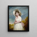 Mademoiselle Juliana Willoughby - George Romney — kehystetty taideteos seinällä