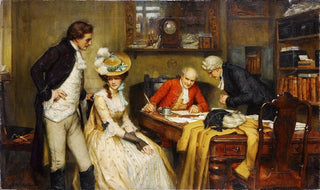 George Sheridan Knowles - Signing the marriage contract.webp