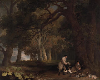 Un repos après la chasse - George Stubbs — näkymä teoksesta