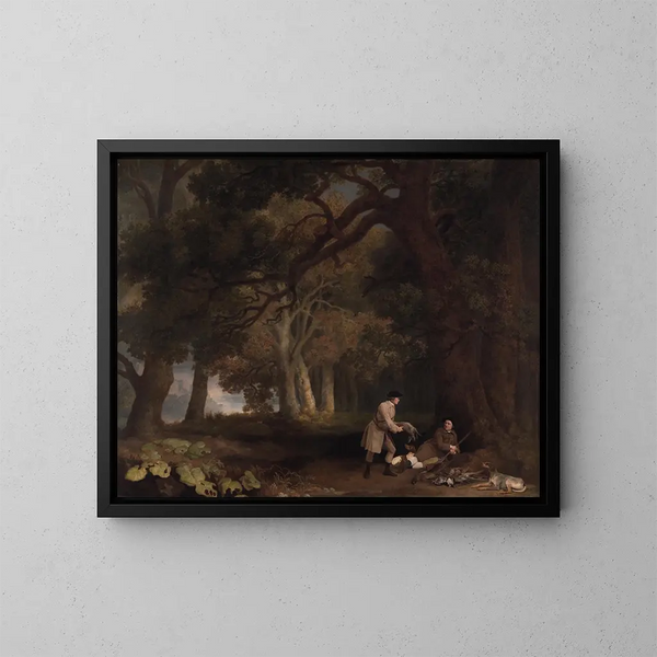 Un repos après la chasse - George Stubbs — kehystetty taideteos seinällä