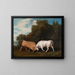 Taistelu härkää vastaan - George Stubbs — kehystetty taideteos seinällä