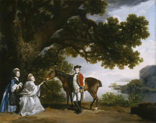 Kapteeni Samuel Sharpe Pocklingtonin ja hänen vaimonsa Pleasancen sekä mahdollisesti hänen sisarensa Frances - George Stubbs — näkymä teoksesta