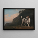 Foxhound - George Stubbs — kehystetty taideteos seinällä