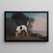 Foxhound-maalaus radalla - George Stubbs — kehystetty taideteos seinällä