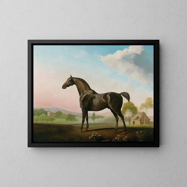 William de Grosvenor -maalaus maisemassa - George Stubbs — kehystetty taideteos seinällä