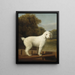 Caniche blanc dans un punt - George Stubbs — kehystetty taideteos seinällä