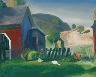 La Ferme et les Poules - George Wesley Bellows — näkymä teoksesta