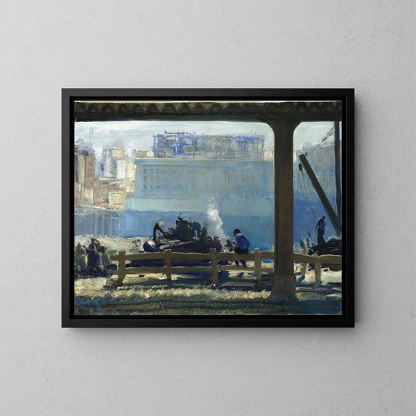 Aamupäivän sininen - George Wesley Bellows — kehystetty taideteos seinällä