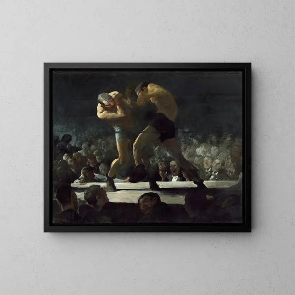 Illanvietto klubilla - George Wesley Bellows — kehystetty taideteos seinällä