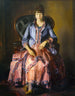 Emma violettiin mekkoon - George Wesley Bellows — näkymä teoksesta