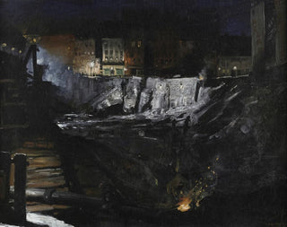 Kaivaminen yöllä - George Wesley Bellows — näkymä teoksesta