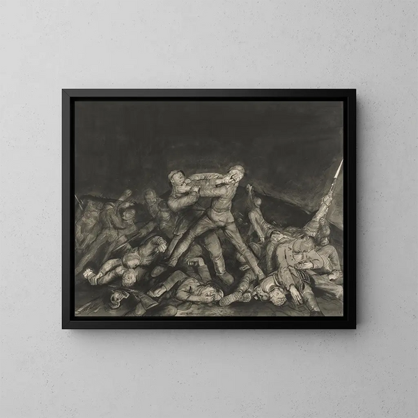Fantôme du sergent Pelly - George Wesley Bellows — kehystetty taideteos seinällä