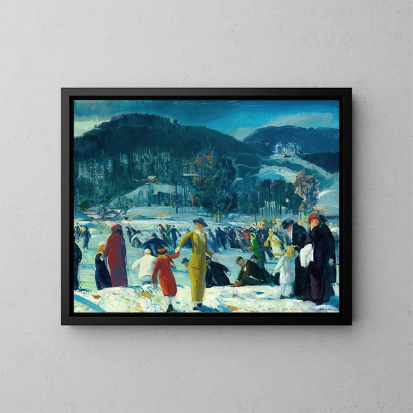 Rakkaus talvesta - George Wesley Bellows — kehystetty taideteos seinällä