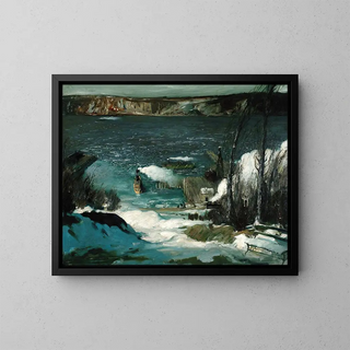 Rivière du Nord - George Wesley Bellows — kehystetty taideteos seinällä
