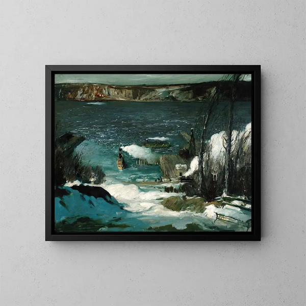 Rivière du Nord - George Wesley Bellows — kehystetty taideteos seinällä