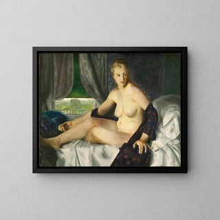 Nu maalaus ilman viuhkaa - George Wesley Bellows — kehystetty taideteos seinällä