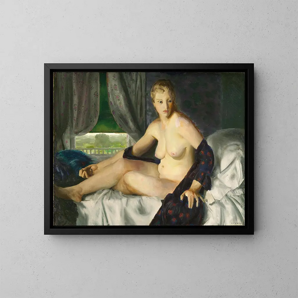 Nu maalaus ilman viuhkaa - George Wesley Bellows — kehystetty taideteos seinällä