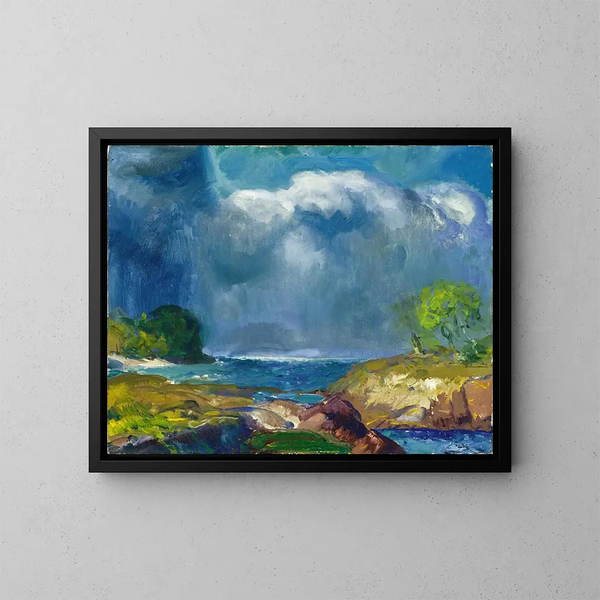 Tuleva myrsky - George Wesley Bellows — kehystetty taideteos seinällä