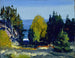 Le bosquet de Monhegan - George Wesley Bellows — näkymä teoksesta