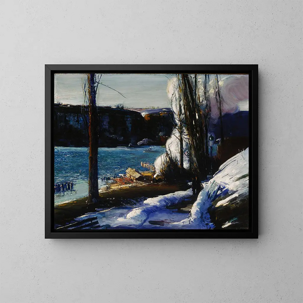 Les Palissades - George Wesley Bellows — kehystetty taideteos seinällä