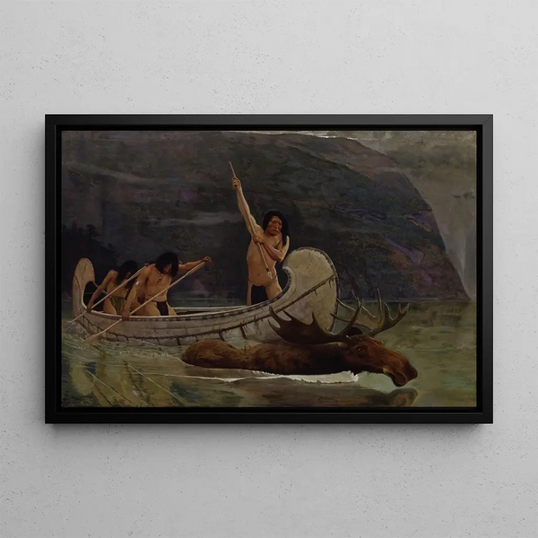 George de Forest Brush - The Moose Chase.webp