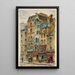 Vieille maison du XVe siècle 6 rue Boutebrie - Georges-Henri Manesse — kehystetty taideteos seinällä
