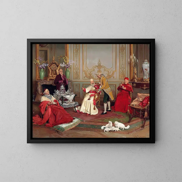 Elegantti vierailija - Georges Croegaert — kehystetty taideteos seinällä