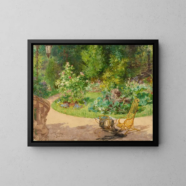 Le jardin de l'avenue d'Eylau - Georges Jeannin — kehystetty taideteos seinällä
