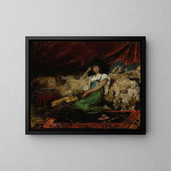 Le éventail de paon - Georges Jules Victor Clairin — kehystetty taideteos seinällä