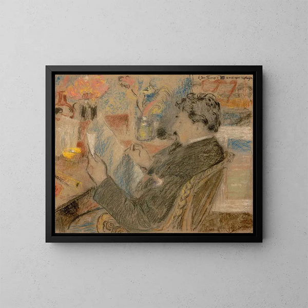 Portrait de Jan Toorop - Georges Lemmen — kehystetty taideteos seinällä