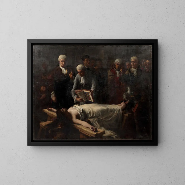Ekstaasi ristinkuoleman koettelemuksessa 1700-luvulla - Georges Moreau de Tours — kehystetty taideteos seinällä