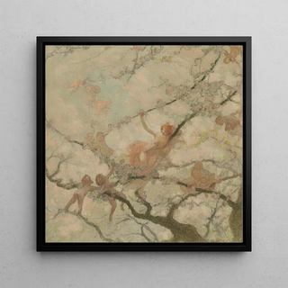 Georges Picard - Femme et enfants dans des branchages.webp